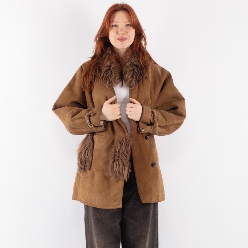 Brown Fur Trimmed Women's Jacket